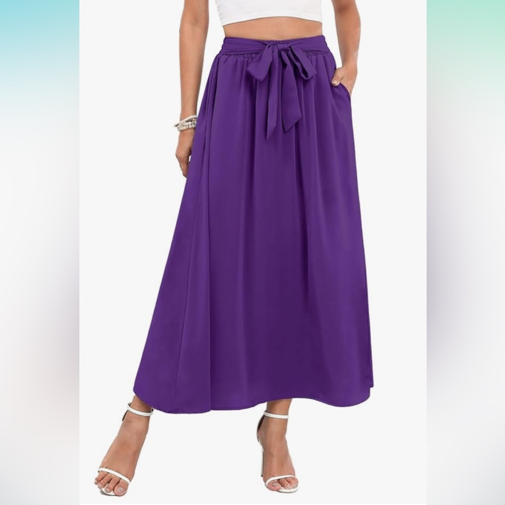 Elegant Purple Maxi Skirt